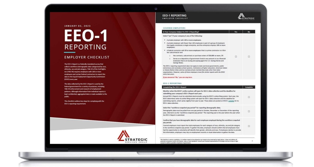 EEO1 Reporting Employer Checklist Blog Strategic Services Group